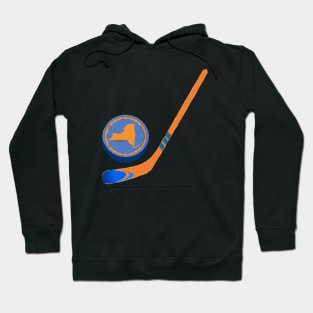 NHL - NY Orange Blue Stick and Puck Hoodie